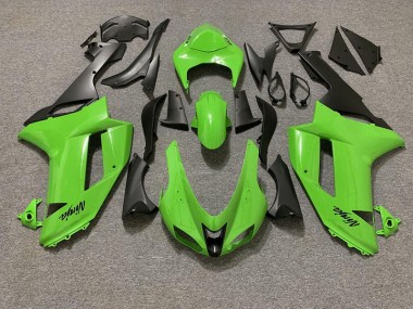 07-08 Vert Brillant & Noir Mat ZX6R Carénage Moto