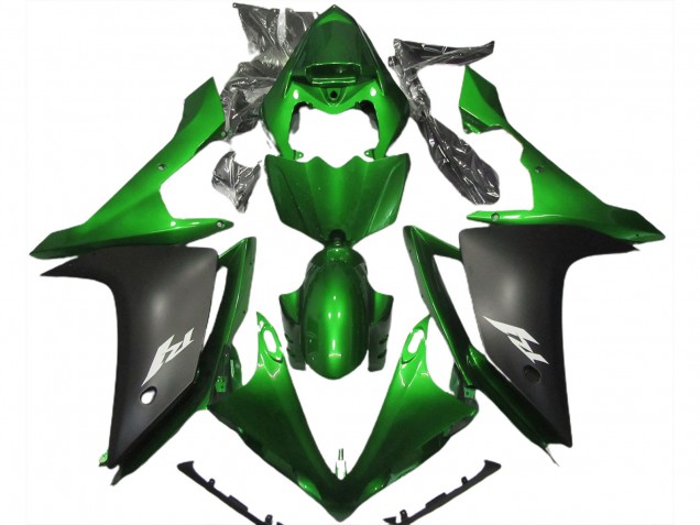 07-08 Vert Brillant & Noir R1 Carénage Moto 07-08 Vert Brillant & Noir R1 Carénage Moto