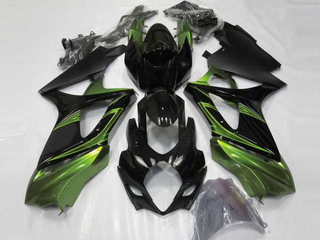 07-08 Vert Électrique & Noir Brillant GSXR 1000 Carénage Moto 07-08 Vert Électrique & Noir Brillant GSXR 1000 Carénage Moto