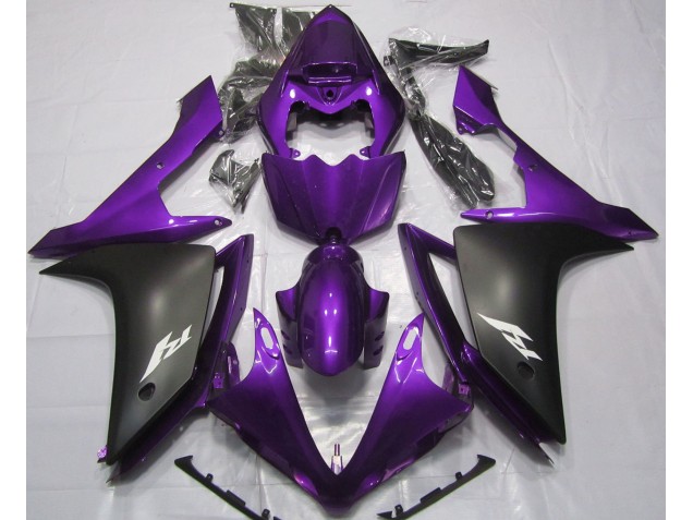 07-08 Violet Brillant & Noir R1 Carénage Moto 07-08 Violet Brillant & Noir R1 Carénage Moto