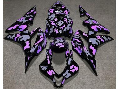 07-08 Violet & Gris Camouflage CBR600RR Carénage Moto