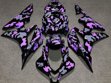 07-08 Violet & Gris Camouflage CBR600RR Carénage Moto