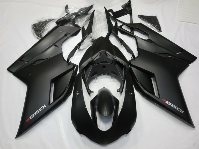 07-14 Noir Mat Avec Rouge Ducati 848 1098 1198 Carénage Moto 07-14 Noir Mat Avec Rouge Ducati 848 1098 1198 Carénage Moto