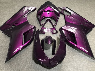07-14 Rose Profond Ducati 848 1098 1198 Carénage Moto