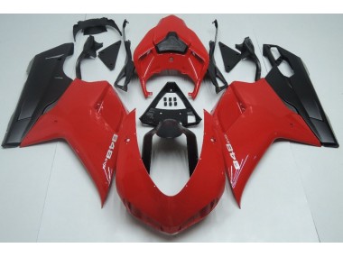 07-14 Rouge Noir Mat Ducati 848 1098 1198 Carénage Moto
