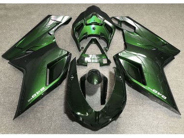 07-14 Vert Profond Ducati 848 1098 1198 Carénage Moto