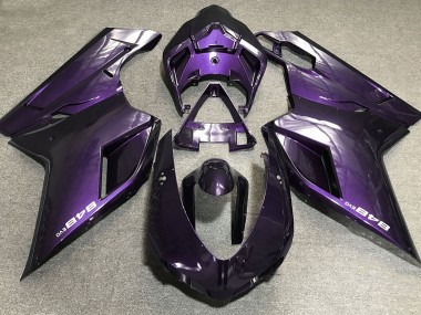 07-14 Violet Foncé Ducati 848 1098 1198 Carénage Moto