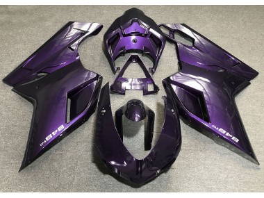 07-14 Violet Foncé Ducati 848 1098 1198 Carénage Moto