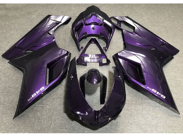 07-14 Violet Foncé Ducati 848 1098 1198 Carénage Moto 07-14 Violet Foncé Ducati 848 1098 1198 Carénage Moto