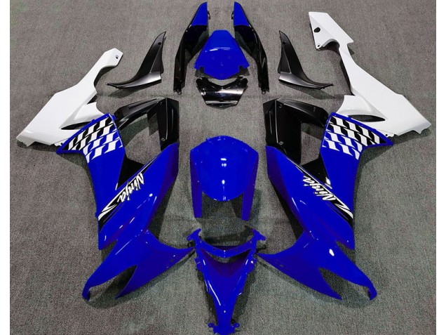 08-10 Bleu Brillant & Blanc ZX10R Carénage Moto 08-10 Bleu Brillant & Blanc ZX10R Carénage Moto
