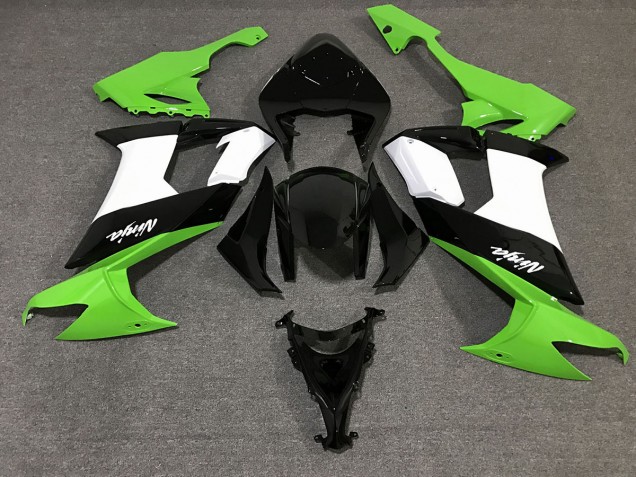 08-10 Noir Brillant & Vert ZX10R Carénage Moto 08-10 Noir Brillant & Vert ZX10R Carénage Moto