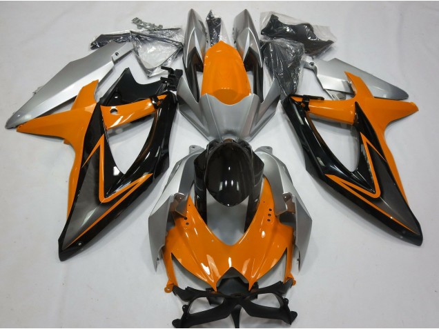 08-10 Orange & Argent GSXR 600-750 Carénage Moto 08-10 Orange & Argent GSXR 600-750 Carénage Moto