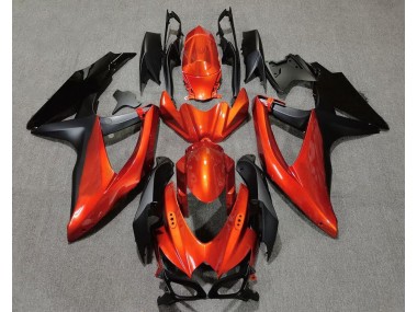 08-10 Orange Vif En Noir GSXR 600-750 Carénage Moto