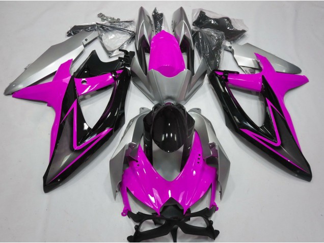 08-10 Rose & Argent GSXR 600-750 Carénage Moto 08-10 Rose & Argent GSXR 600-750 Carénage Moto