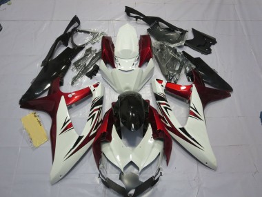 08-10 Rouge Blanc Noir GSXR 600-750 Carénage Moto