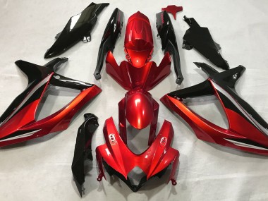 08-10 Rouge Brillant GSXR 600-750 Carénage Moto
