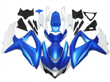 08-10 Style Personnalisé Bleu Clair & Blanc GSXR 600-750 Carénage Moto