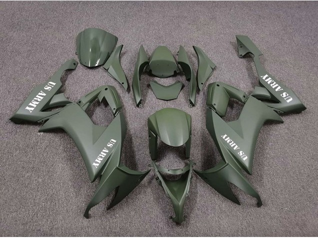 08-10 US Army Vert Mat ZX10R Carénage Moto 08-10 US Army Vert Mat ZX10R Carénage Moto