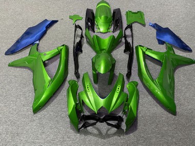 08-10 Vert & Bleu GSXR 600-750 Carénage Moto