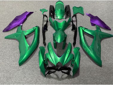 08-10 Vert & Violet GSXR 600-750 Carénage Moto