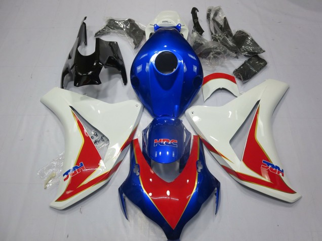 08-11 Blanc Rouge & Bleu Profond CBR1000RR Carénage Moto 08-11 Blanc Rouge & Bleu Profond CBR1000RR Carénage Moto
