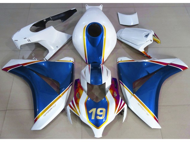 08-11 Bleu Brillant & Blanc CBR1000RR Carénage Moto 08-11 Bleu Brillant & Blanc CBR1000RR Carénage Moto
