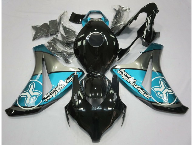 08-11 Bleu Clair Sur Noir Personnalisé CBR1000RR Carénage Moto 08-11 Bleu Clair Sur Noir Personnalisé CBR1000RR Carénage Moto