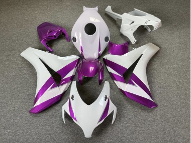 08-11 Garniture Blanc Brillant & Violet CBR1000RR Carénage Moto
