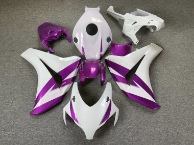 08-11 Garniture Blanc Brillant & Violet CBR1000RR Carénage Moto