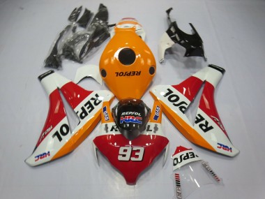 08-11 Orange Clair Repsol 93 CBR1000RR Carénage Moto