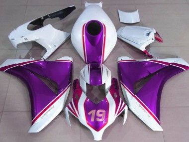 08-11 Violet Brillant & Blanc CBR1000RR Carénage Moto