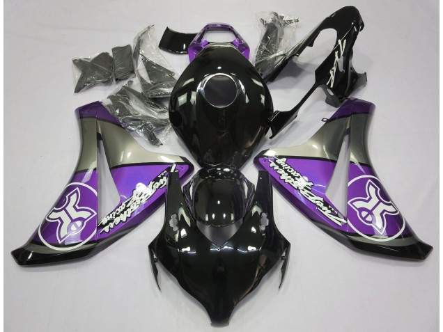 08-11 Violet Sur Noir Personnalisé CBR1000RR Carénage Moto 08-11 Violet Sur Noir Personnalisé CBR1000RR Carénage Moto