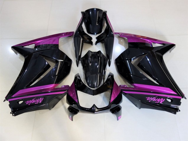 08-12 Noir Brillant & Violet Ninja 250 Carénage Moto 08-12 Noir Brillant & Violet Ninja 250 Carénage Moto