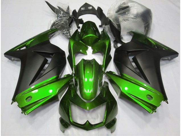 08-12 Vert & Noir Mat Ninja 250 Carénage Moto 08-12 Vert & Noir Mat Ninja 250 Carénage Moto