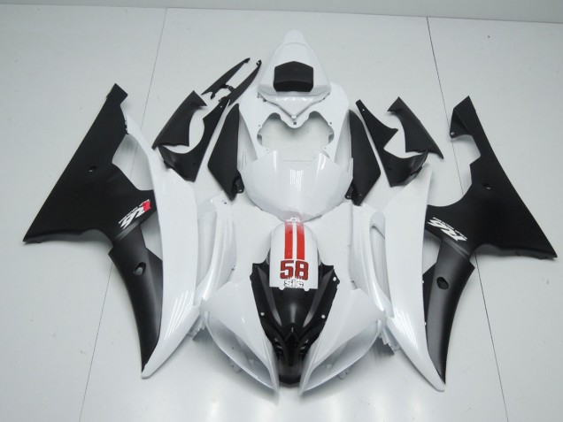 08-16 58 Sic Blanc & Noir R6 Carénage Moto