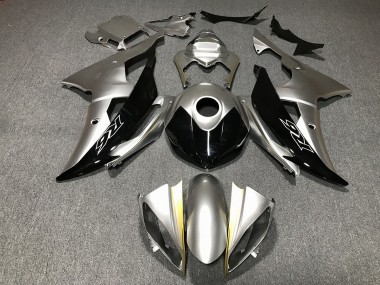 08-16 Argent & Noir Personnalisé R6 Carénage Moto