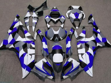 08-16 Bleu Camouflage Uni R6 Carénage Moto