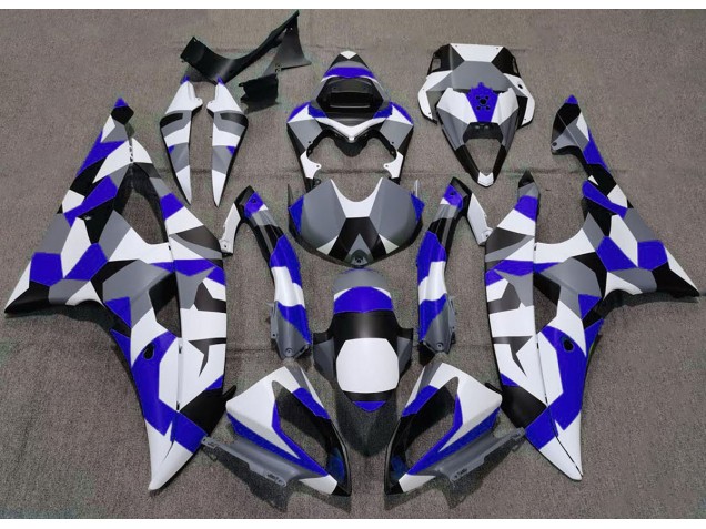 08-16 Bleu Camouflage Uni R6 Carénage Moto 08-16 Bleu Camouflage Uni R6 Carénage Moto