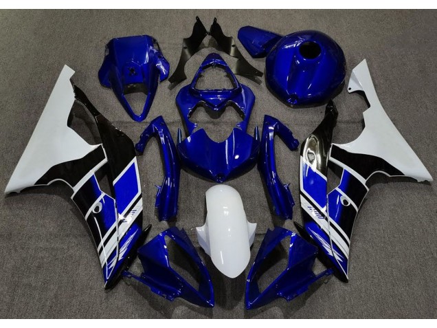 08-16 Bleu Foncé & Blanc Personnalisé R6 Carénage Moto 08-16 Bleu Foncé & Blanc Personnalisé R6 Carénage Moto