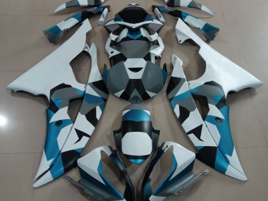08-16 Neige Bleu Glacier Camo R6 Carénage Moto