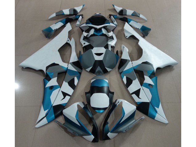 08-16 Neige Bleu Glacier Camo R6 Carénage Moto 08-16 Neige Bleu Glacier Camo R6 Carénage Moto