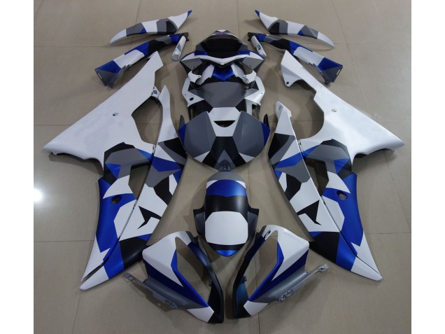 08-16 Neige Bleue Camo R6 Carénage Moto 08-16 Neige Bleue Camo R6 Carénage Moto