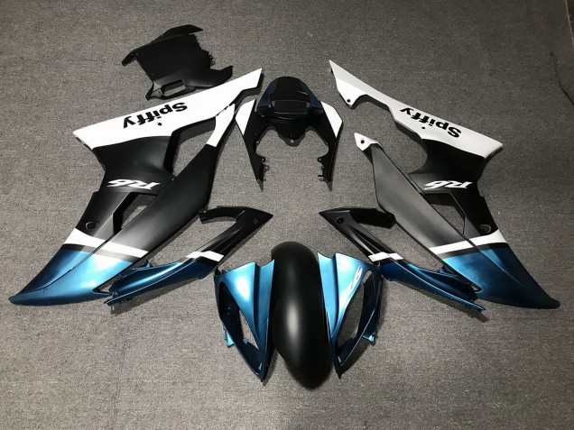 08-16 Noir Mat & Bleu Spécial R6 Carénage Moto 08-16 Noir Mat & Bleu Spécial R6 Carénage Moto