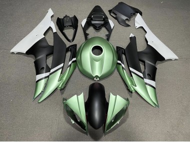 08-16 Noir Mat & Vert R6 Carénage Moto