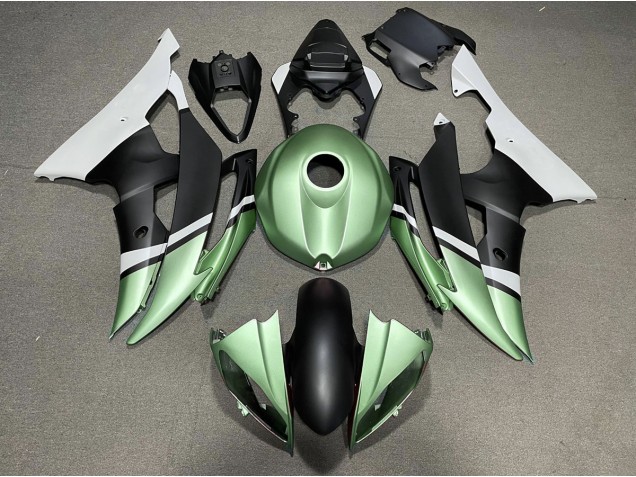 08-16 Noir Mat & Vert R6 Carénage Moto 08-16 Noir Mat & Vert R6 Carénage Moto