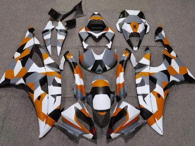 08-16 Orange Camouflage Uni R6 Carénage Moto
