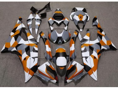 08-16 Orange Camouflage Uni R6 Carénage Moto