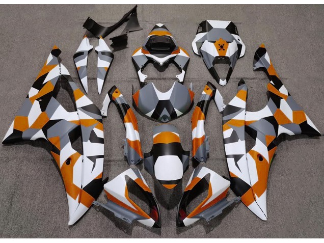 08-16 Orange Camouflage Uni R6 Carénage Moto 08-16 Orange Camouflage Uni R6 Carénage Moto