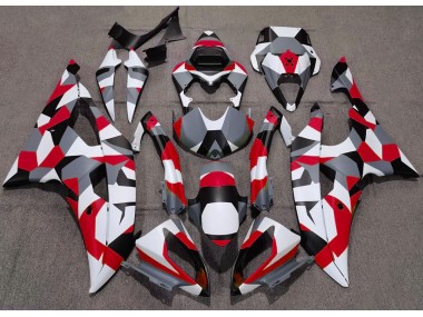 08-16 Rouge Camouflage Uni R6 Carénage Moto