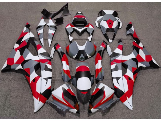 08-16 Rouge Camouflage Uni R6 Carénage Moto 08-16 Rouge Camouflage Uni R6 Carénage Moto